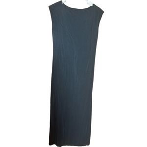 Carve Designs black jersey body con dress with side slits, lined